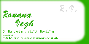 romana vegh business card